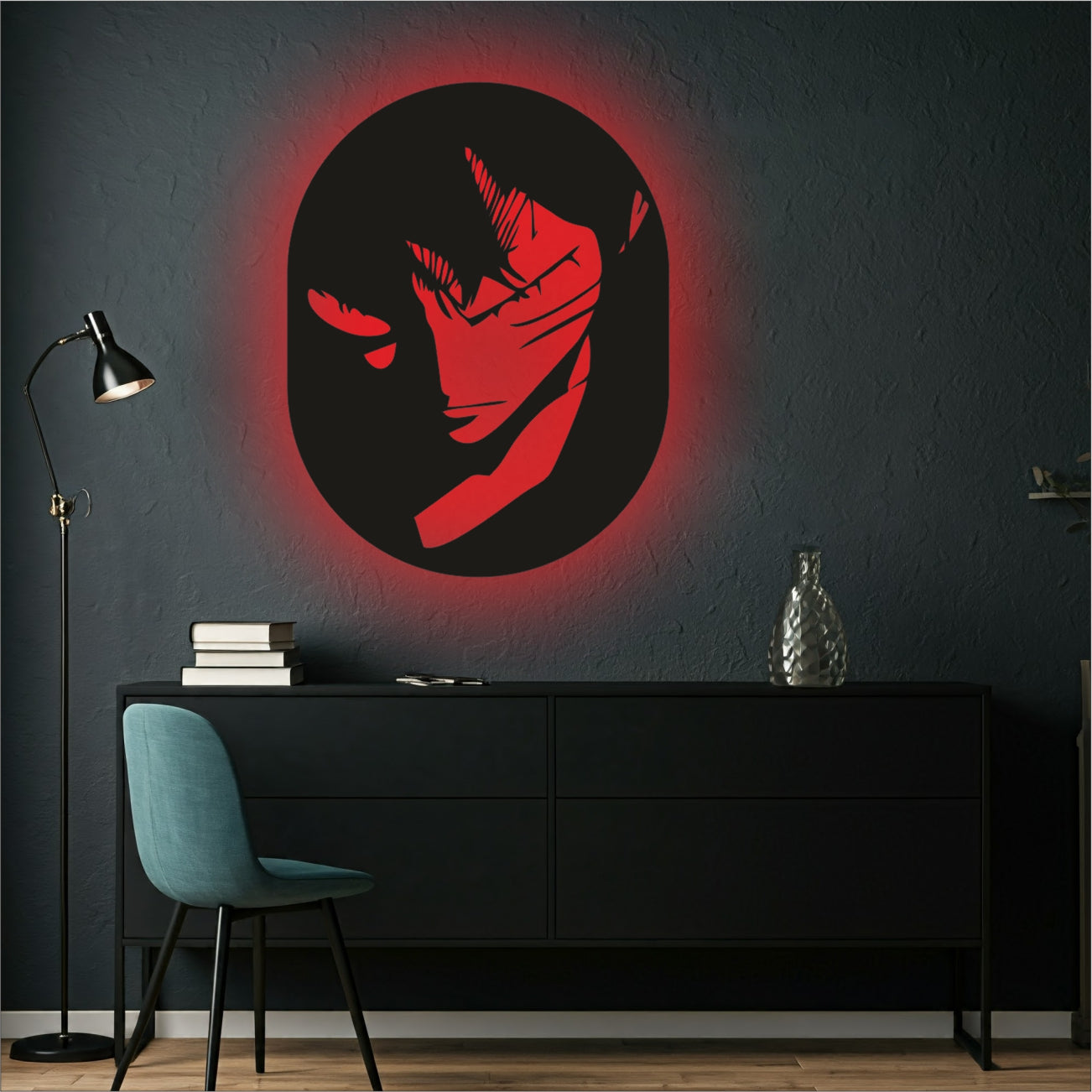 Luffy Red Anime Themed Wall Art Decor Sculpture