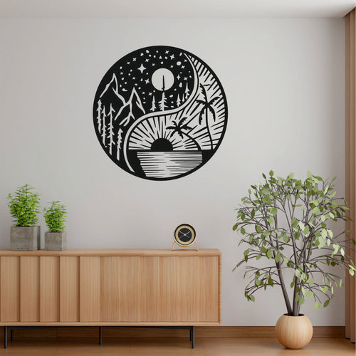 Black Engineered Wood Themed Wall Hangings