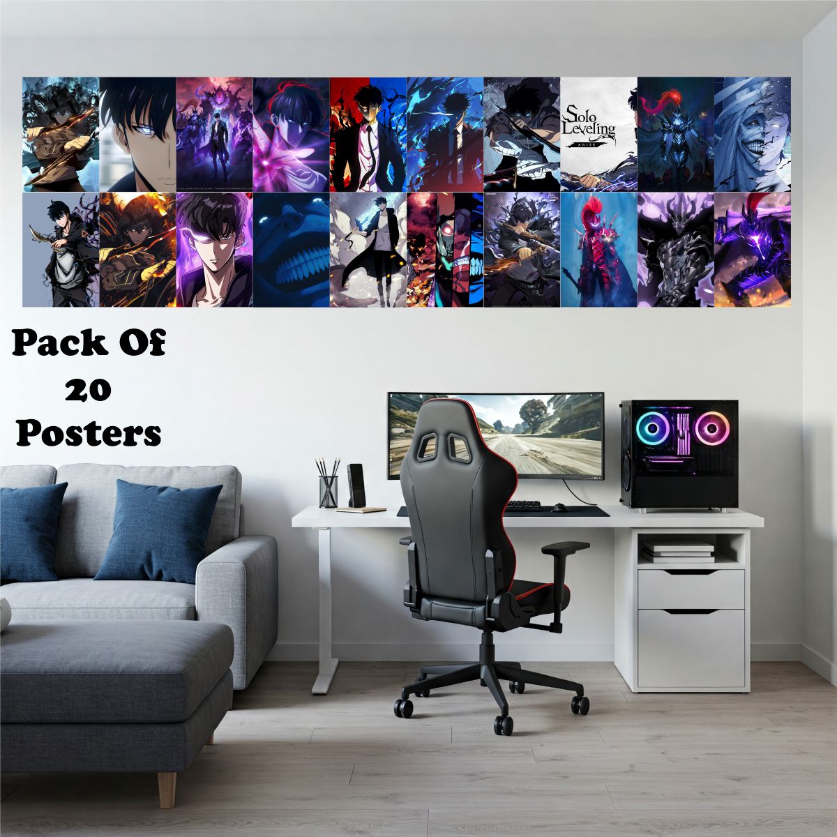 Solo Leveling Posters A4 Size Pack Of 20