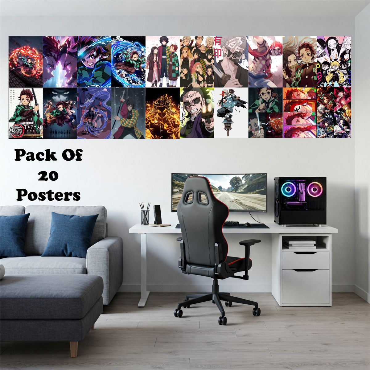 Demon Slayer Posters A4 Size  Pack Of 20