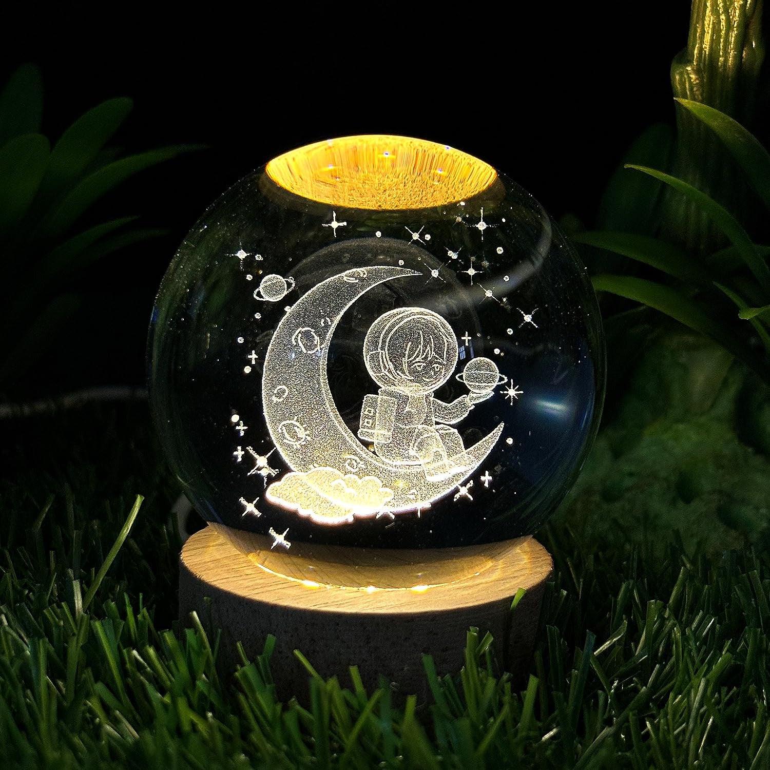 3D Crystal Ball Night Lamp(Mix)(6 cm)