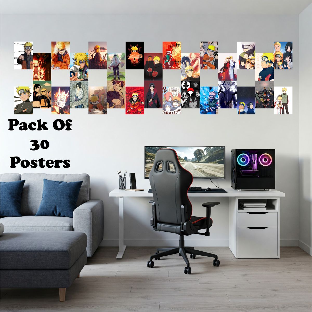 Naruto Poster Bundle A6 Size pack of 30