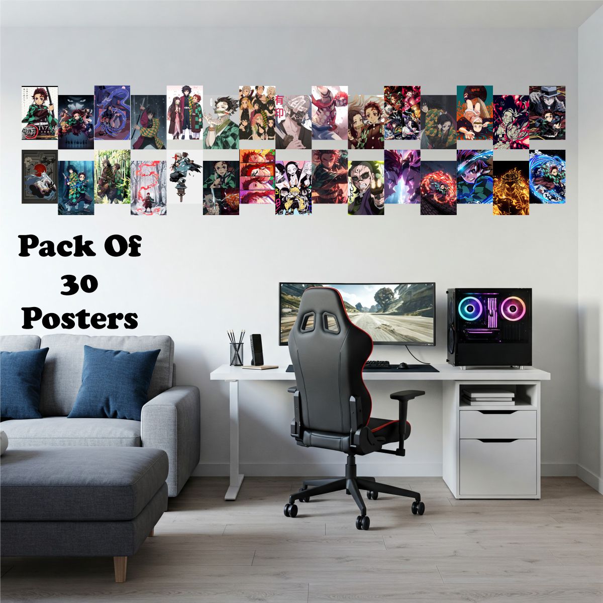 Demon Slayer Poster Bundle A6 Size pack of 30