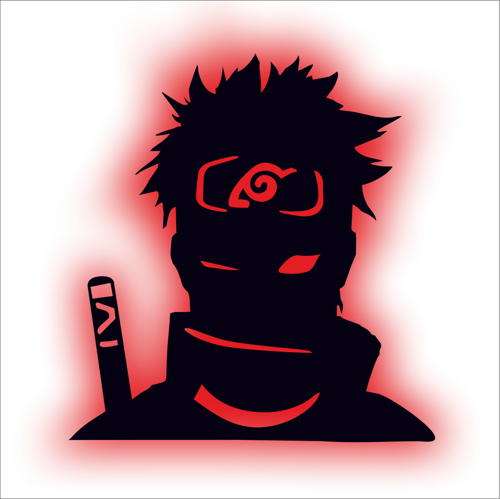Shisui Backlit Engineered Wood wall art Red Anime Themed