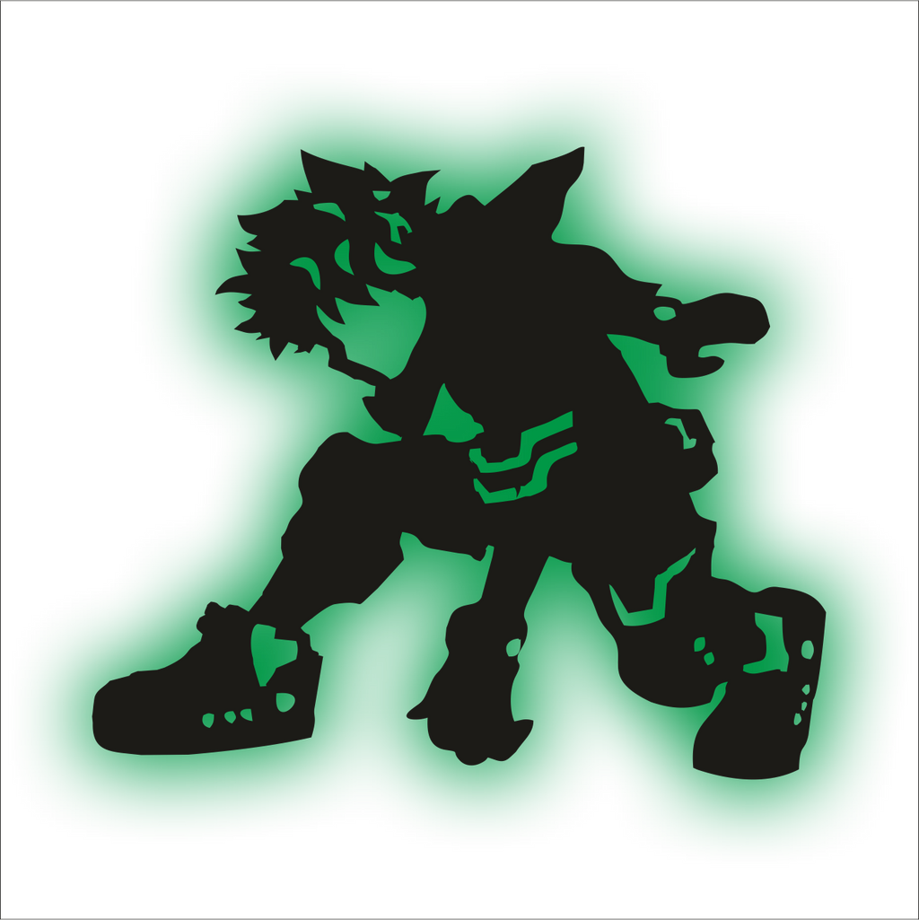 Izuku Midoriya Engineered Wood Green Anime Themed Wall Hanging