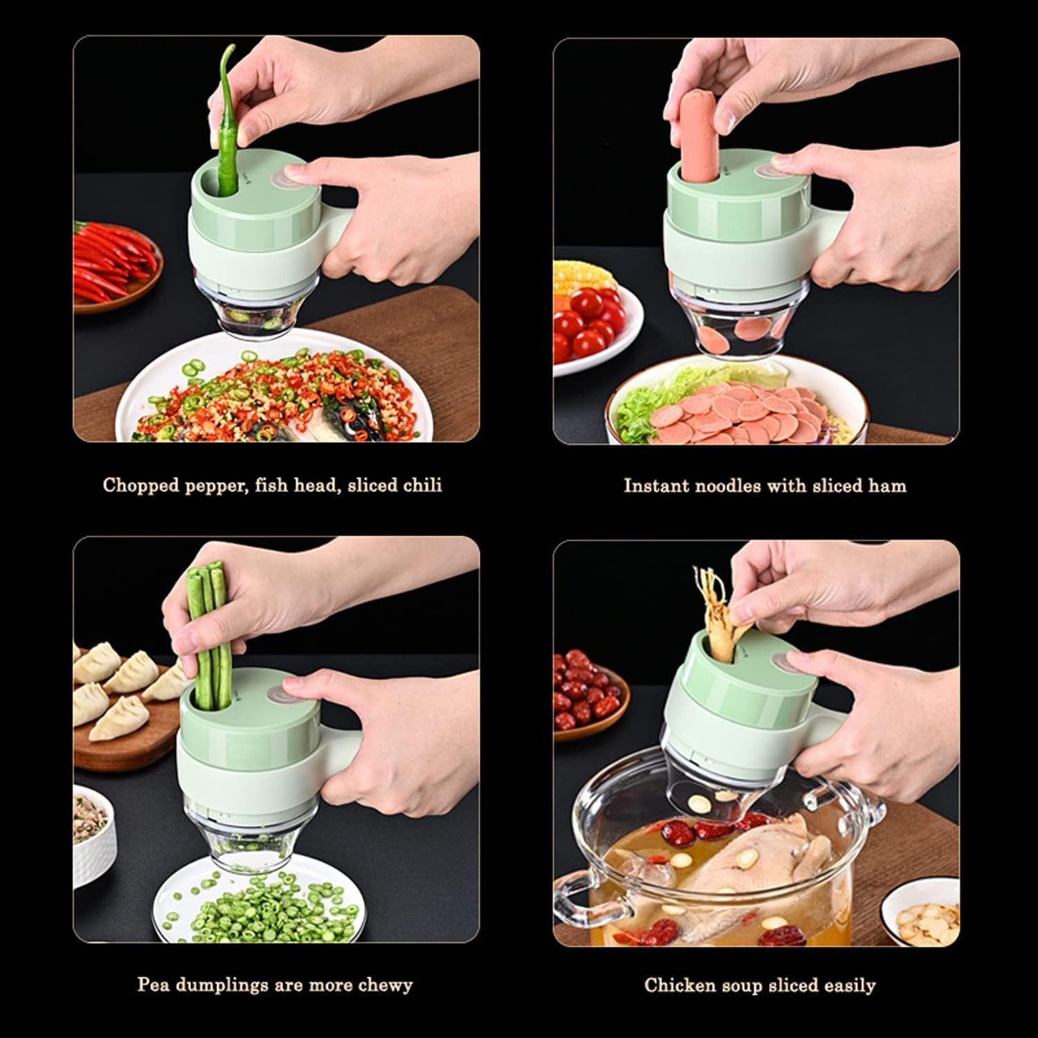 4 in 1 Handheld Electric Vegetable Cutter
