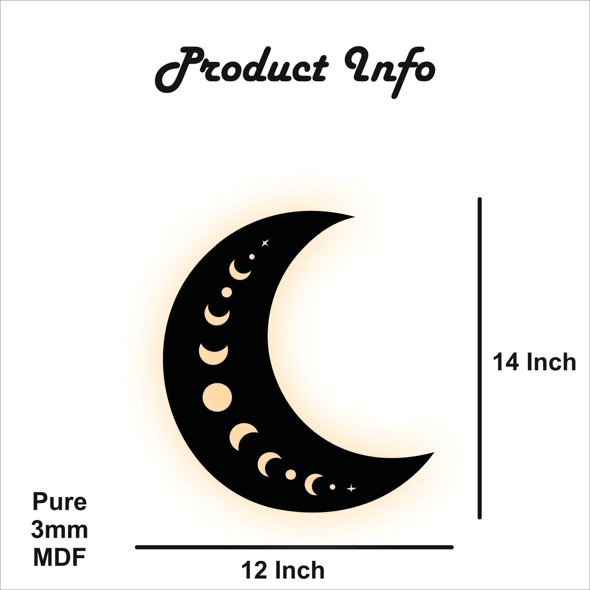 Red Space Themed Moon Wall Art Decor
