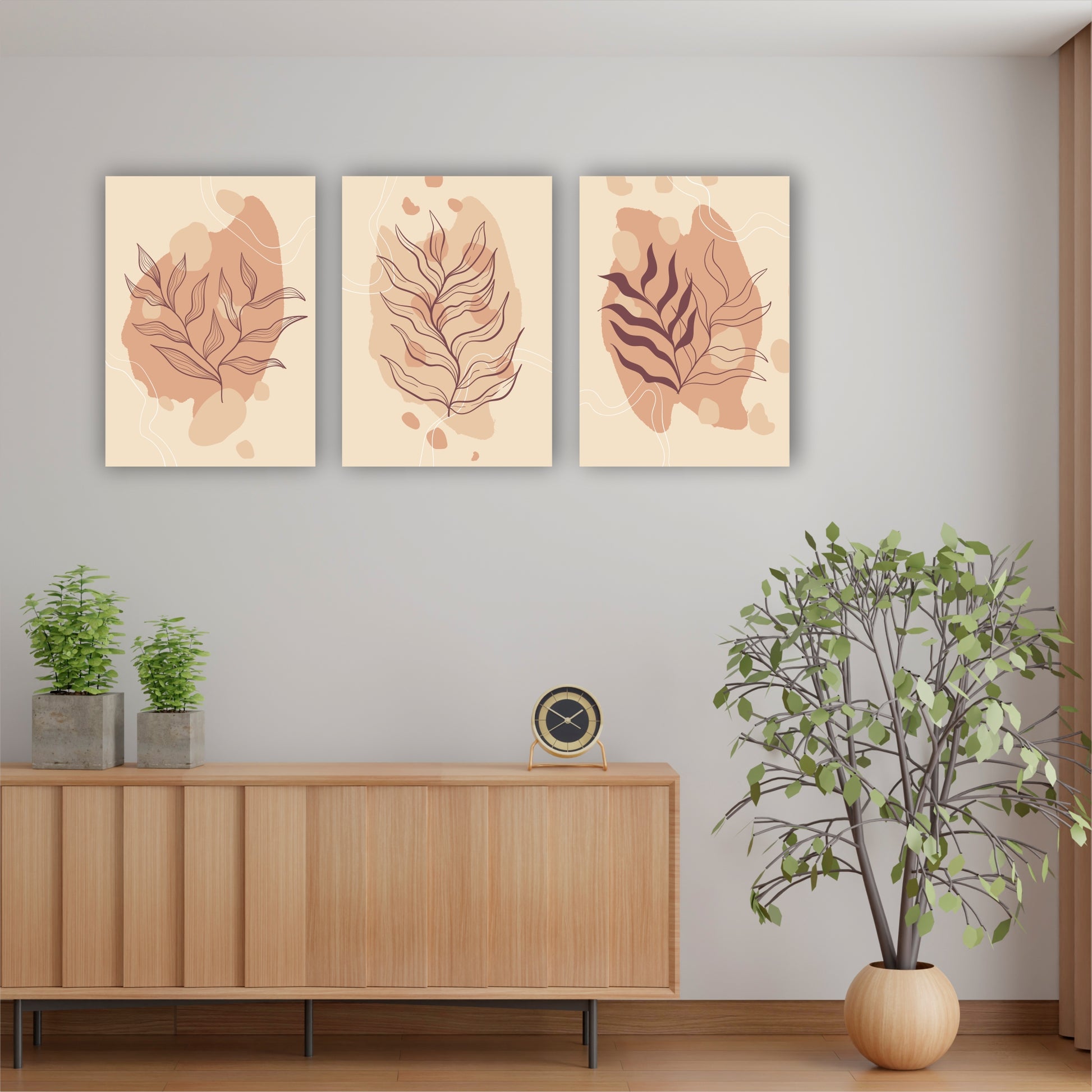 Pack Of 3 Multicolor Boho Flaunt Printed Wall Decor For Any Space