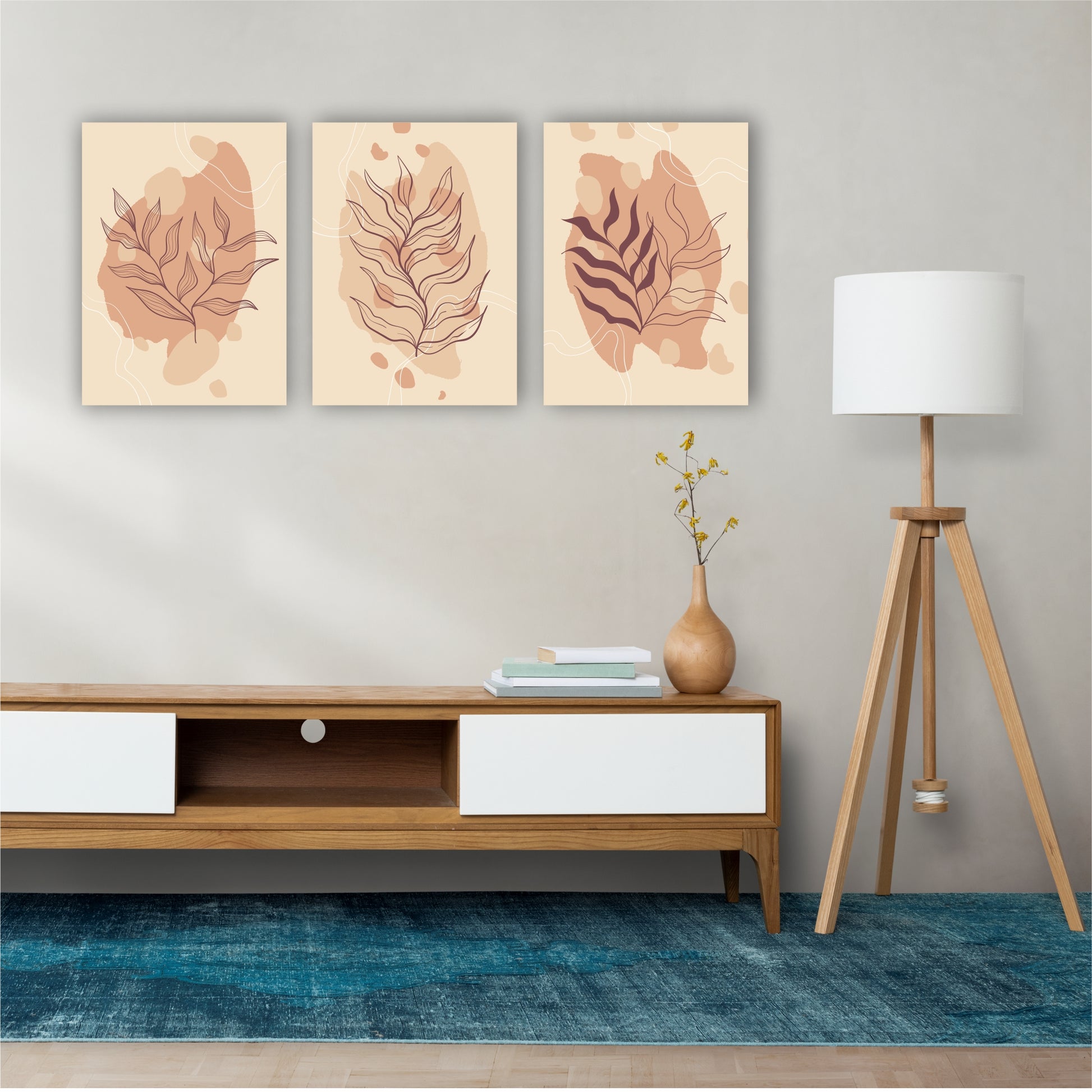 Pack Of 3 Multicolor Boho Flaunt Printed Wall Decor For Any Space