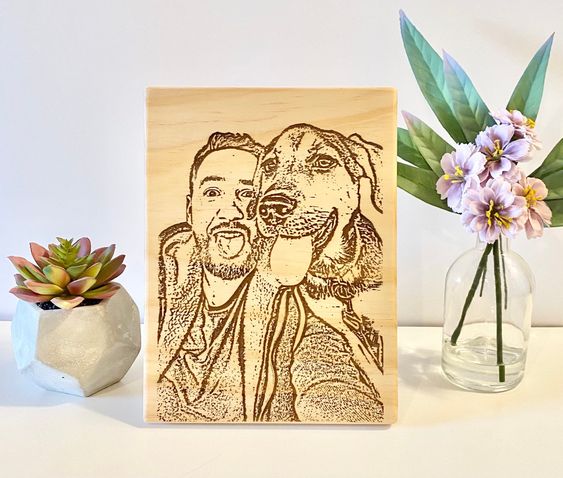 Wooden Engraved Mdf Photo Frame Small Personalised Item For Any Space