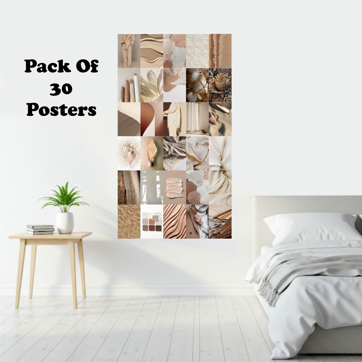 Beige Aesthetic Poster A6 Size Pack Of 30