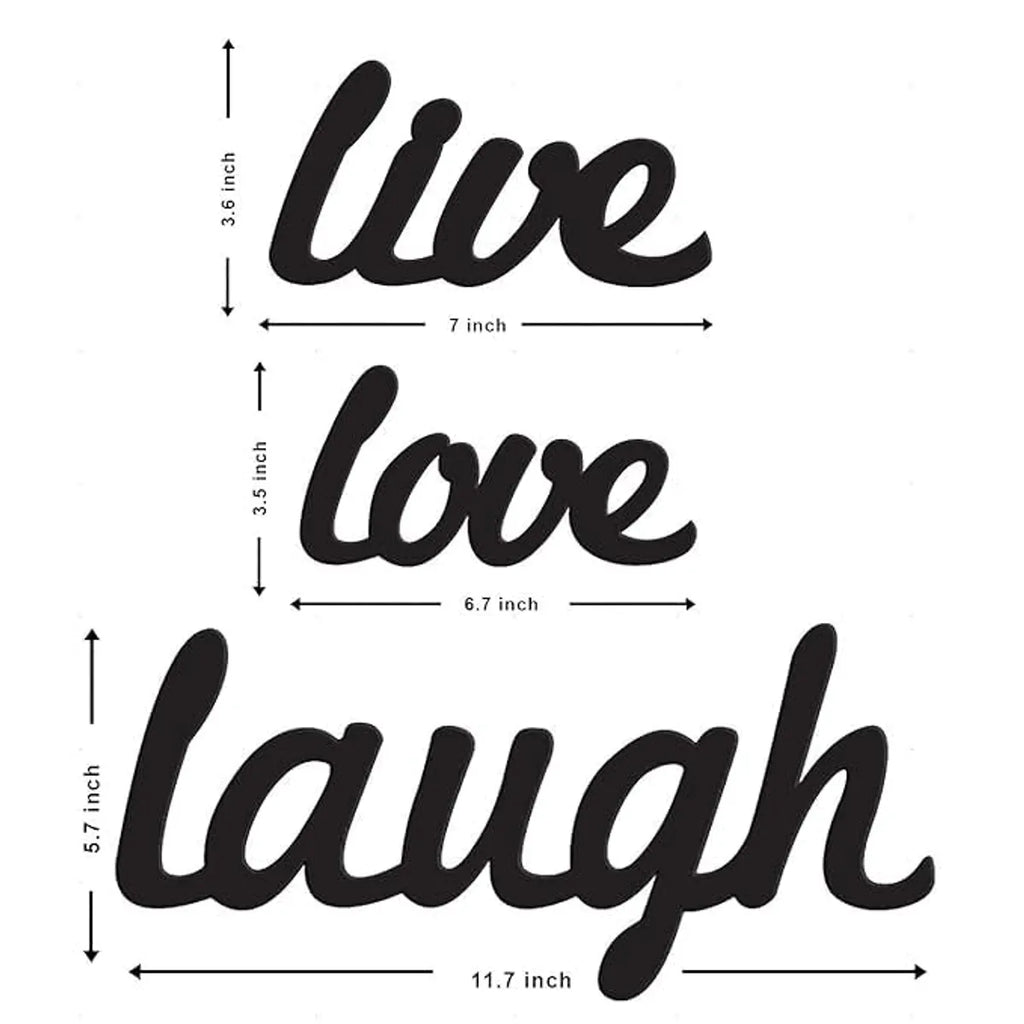Multicolor Engineered Wood Wall Hanging Love & Laughter Art Deco Theme