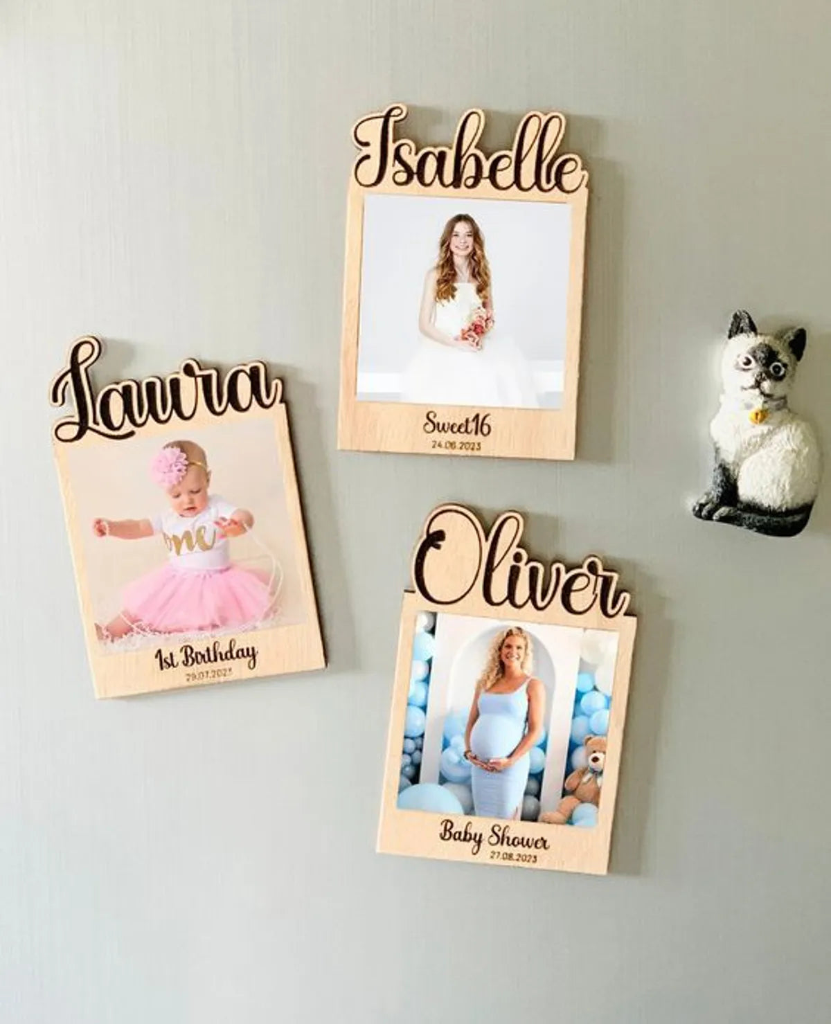 Wooden Plate With Printed Photo & Msg Medium Personalised Item For Any Space