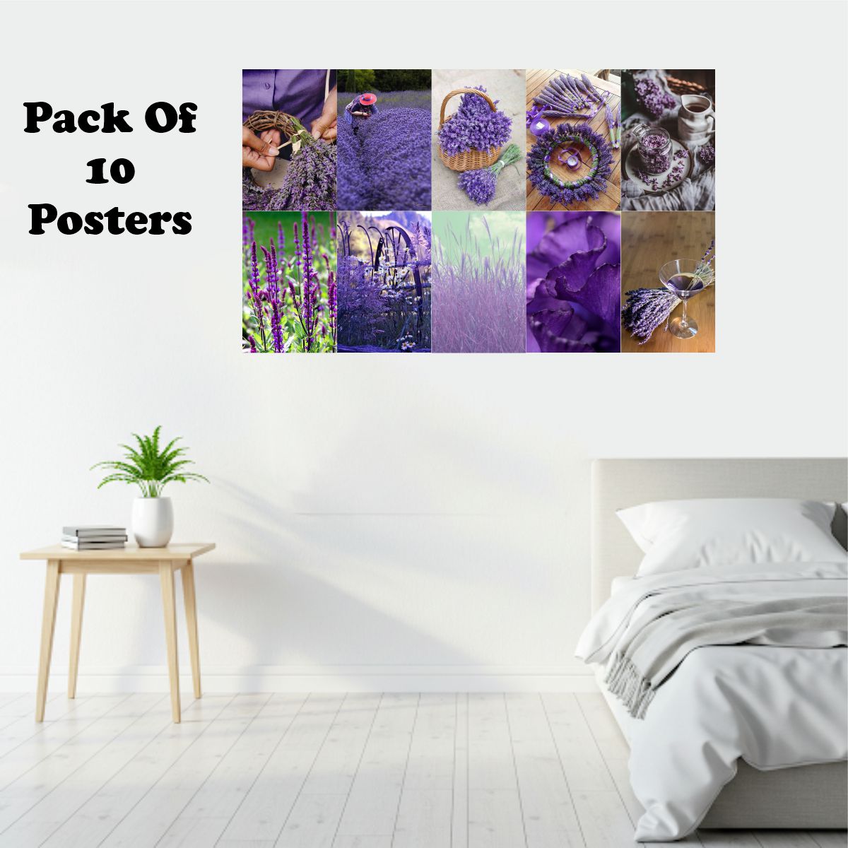 Lavender Aesthetic Poster A4 Size pack Of 10