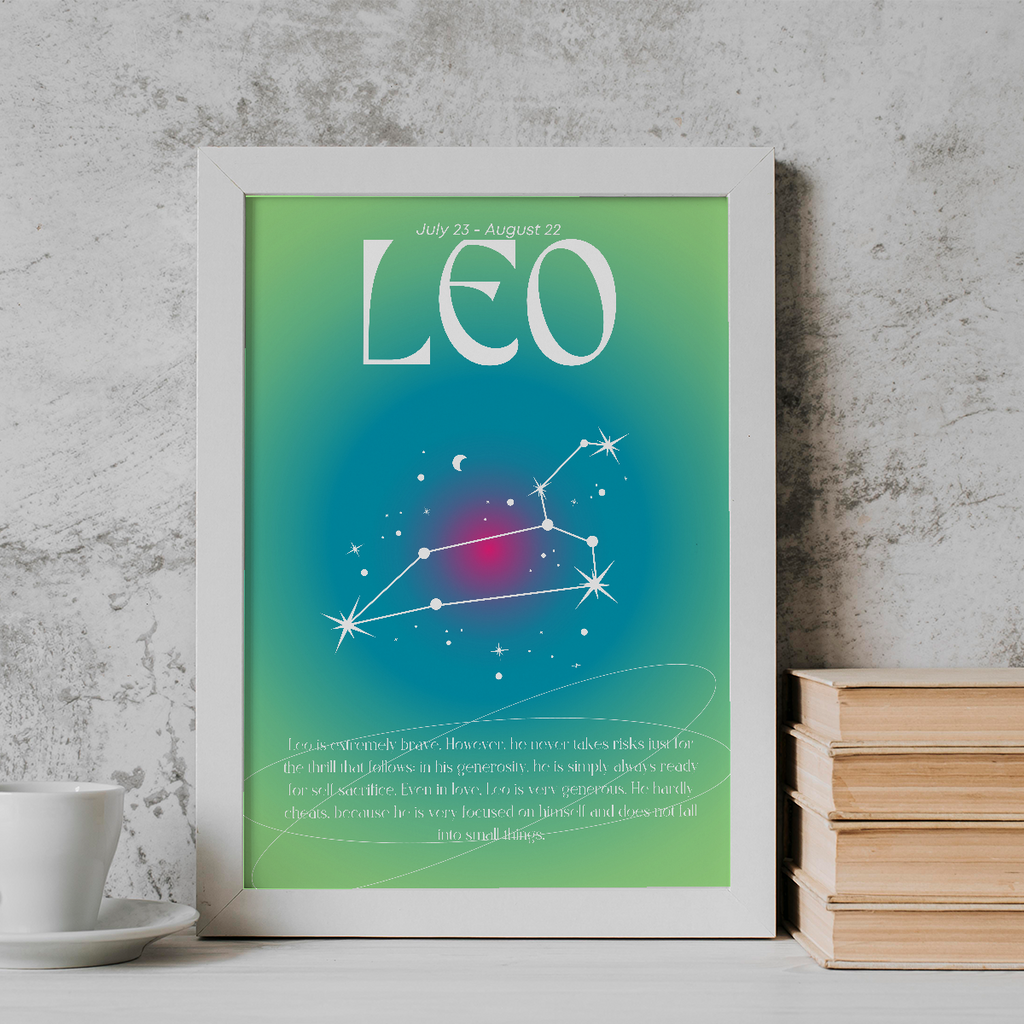 Leo Zodiac Sign Photo Frame | For Wall Decoration