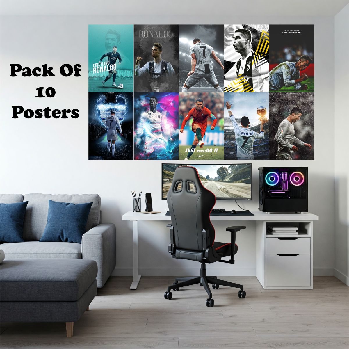 Ronaldo Football Poster A4 Size Pack of 10