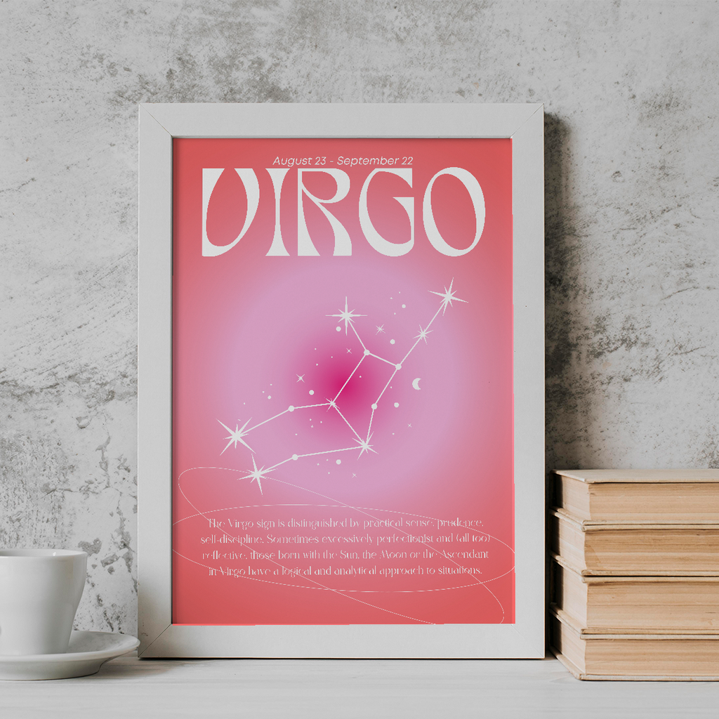 Virgo Zodiac Sign Photo Frame | For Wall Decoration