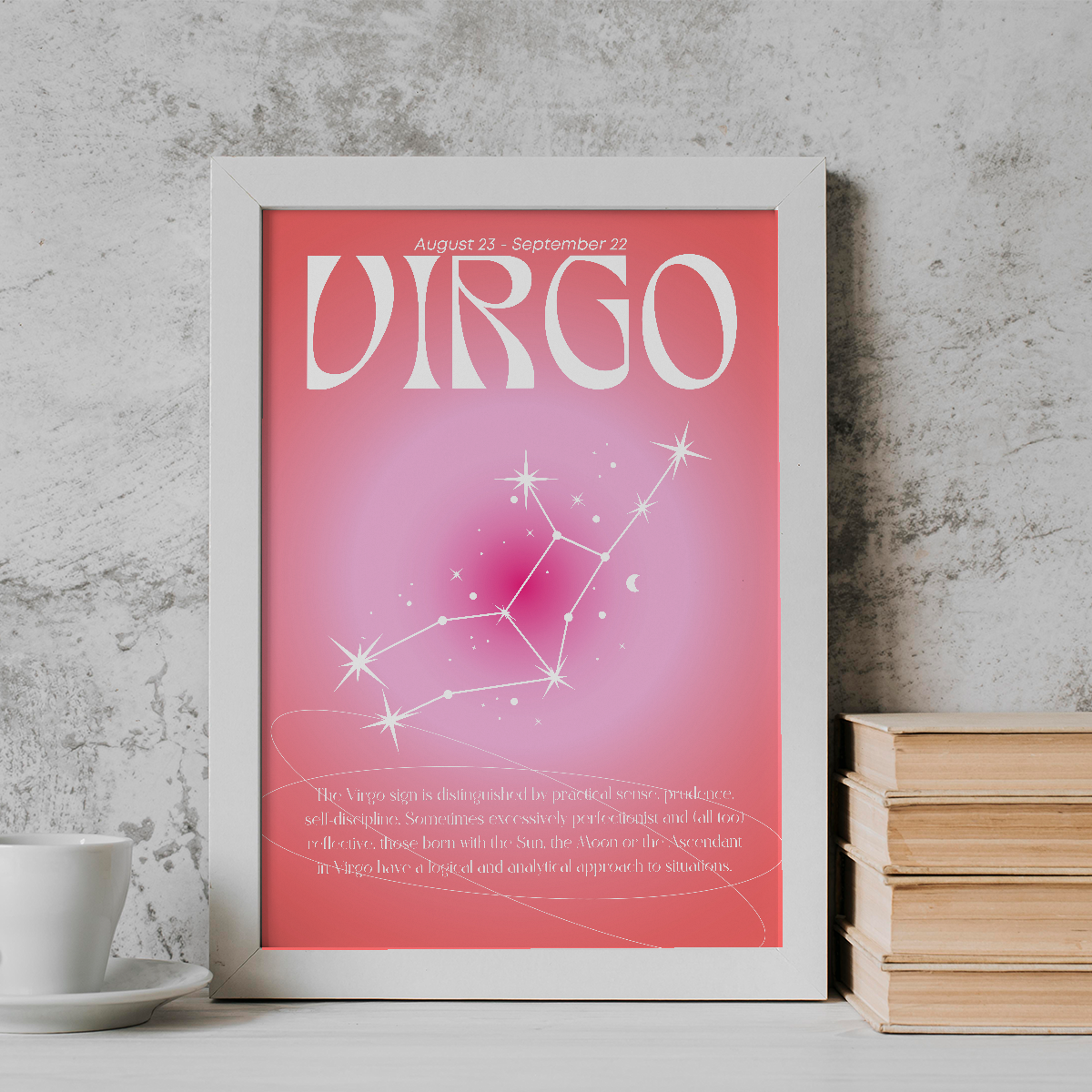 Virgo Zodiac Sign Photo Frame | For Wall Decoration