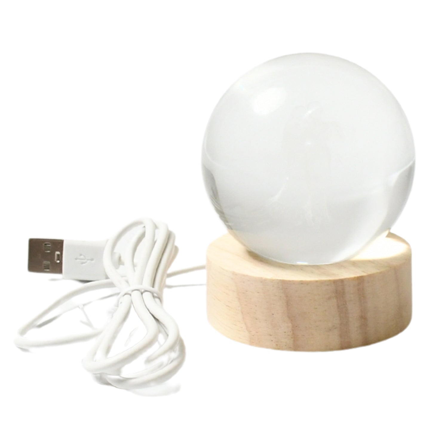 3d Crystal Ball Lamps For Bedroom (1 Pc)
