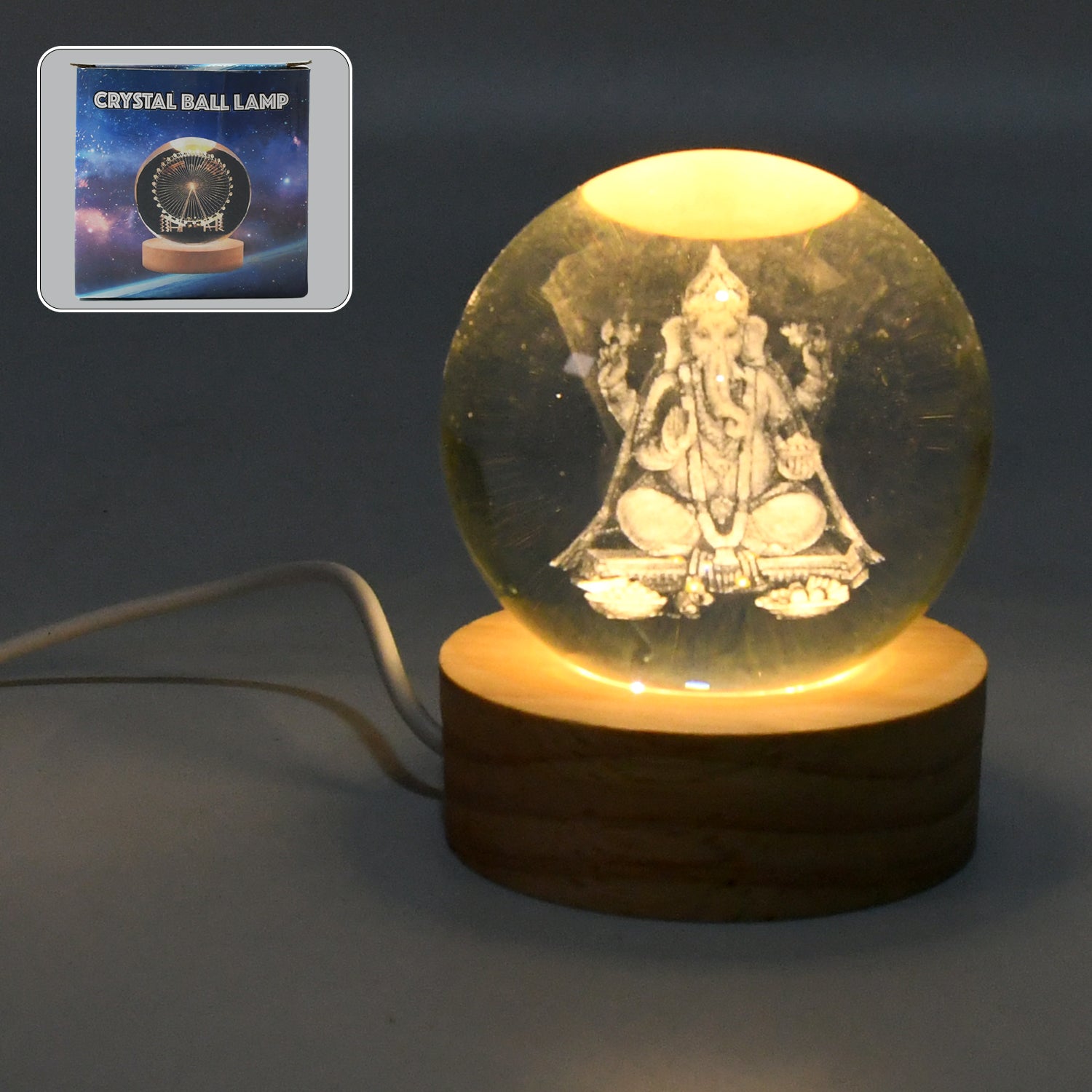 3d Crystal Ball Lamps For Bedroom (1 Pc)
