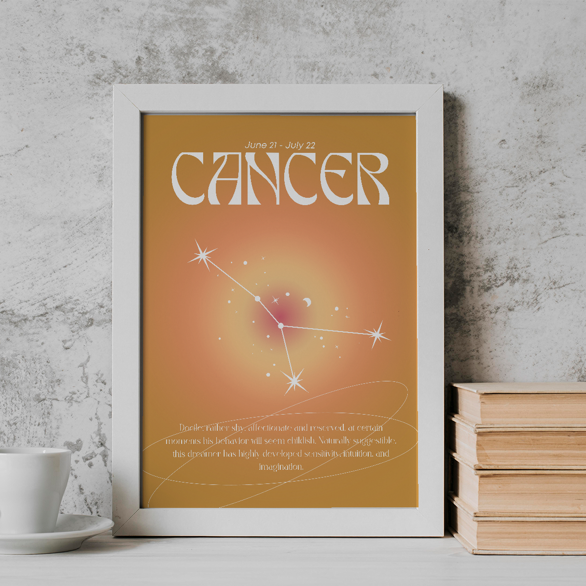 Cancer Zodiac Sign Photo Frame | For Wall Decoration