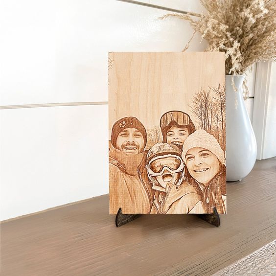 Wooden Engraved Mdf Photo Frame Small Personalised Item For Any Space