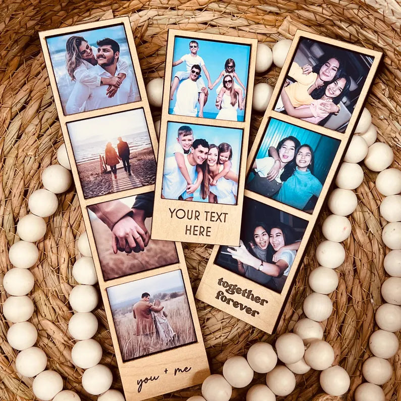 Wooden Photo Strip Fridge Magnet Pack Of 2