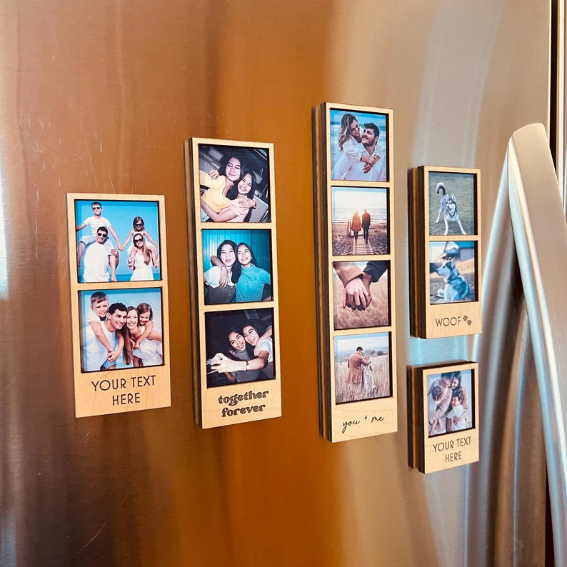Wooden Photo Strip Fridge Magnet Pack Of 2