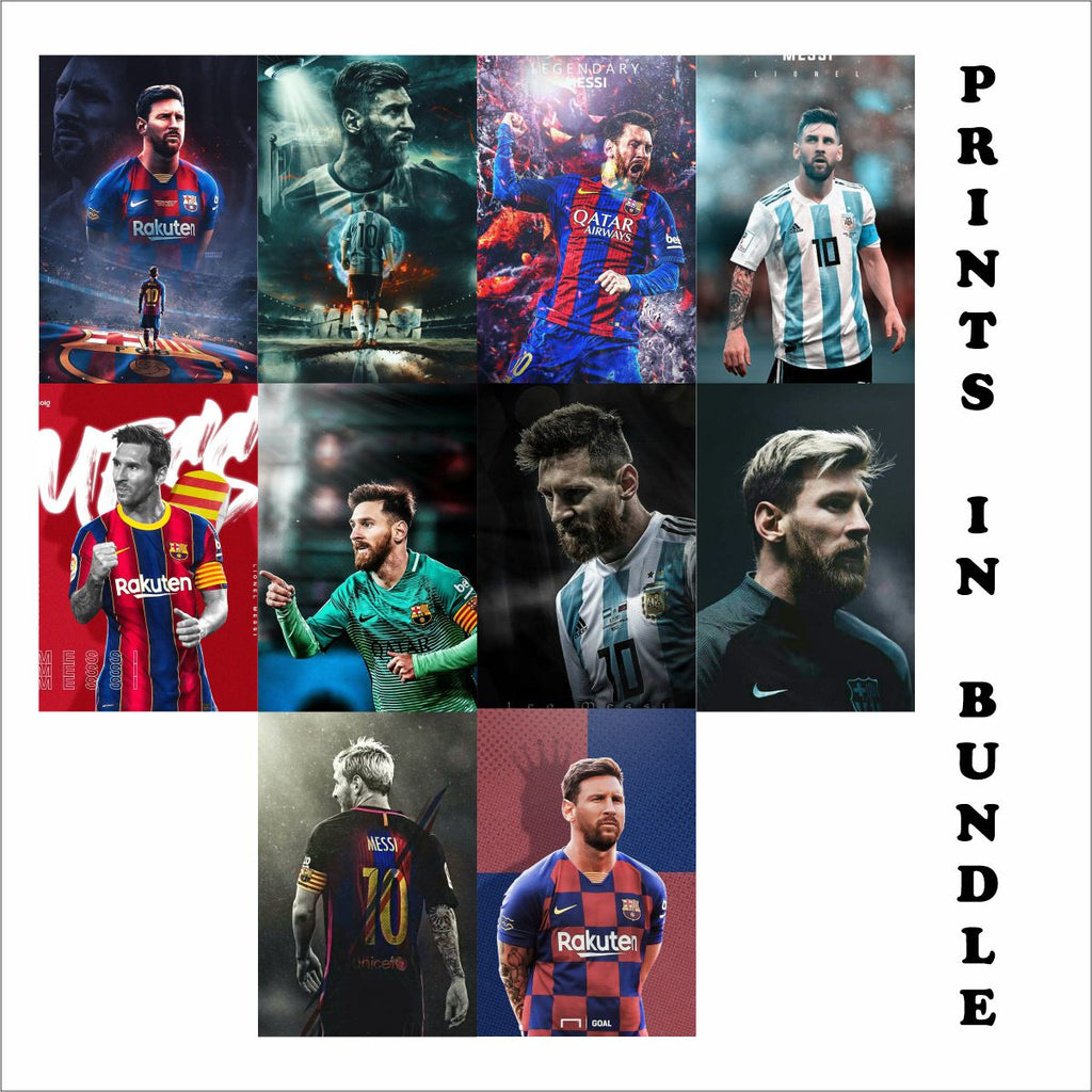 Messi Football Poster A4 Size Pack of 10