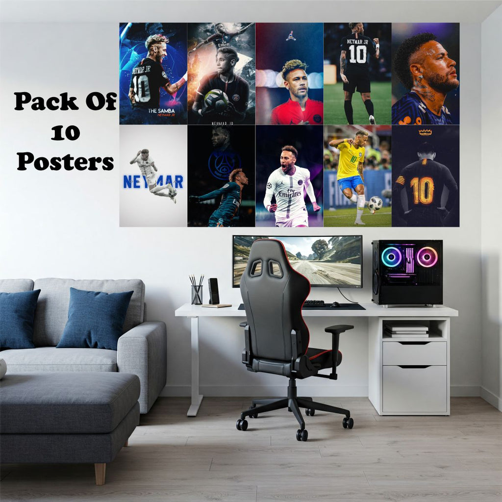 Neymar Football Poster A4 Size Pack of 10