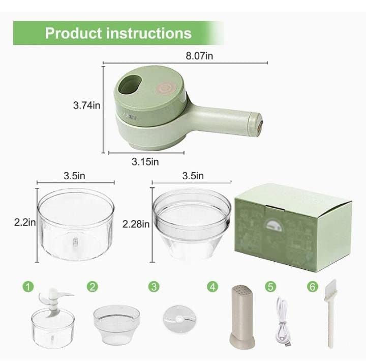 4 in 1 Handheld Electric Vegetable Cutter