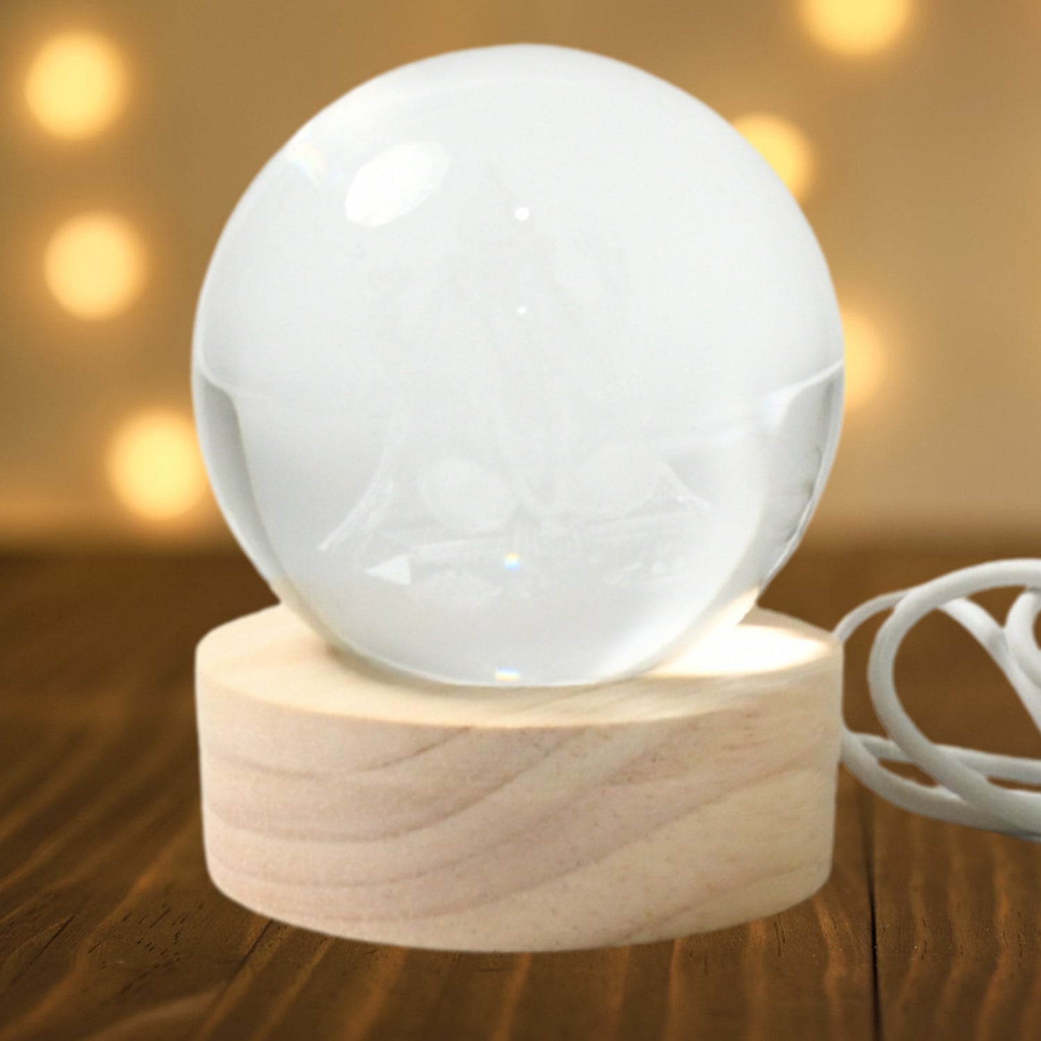 3d Crystal Ball Lamps For Bedroom (1 Pc)